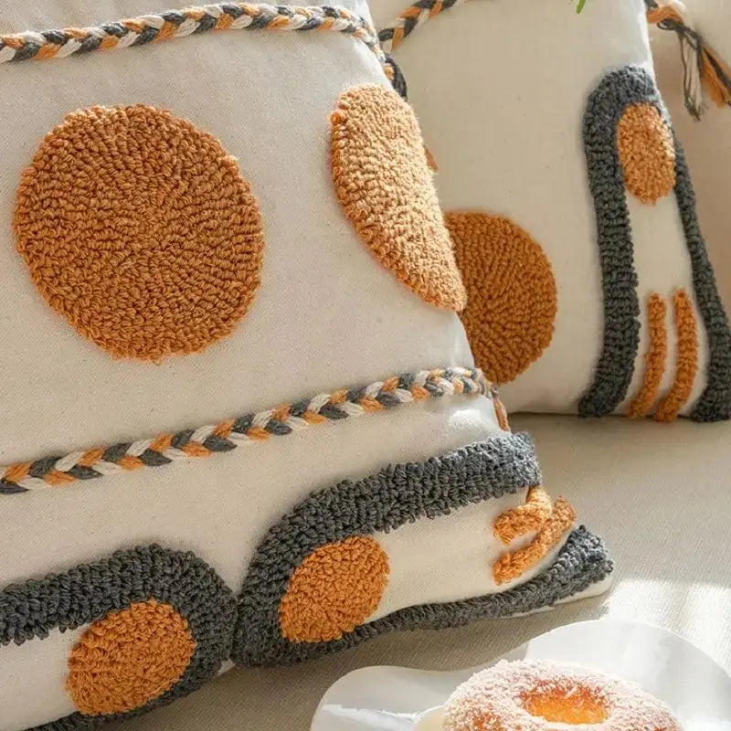 Capa de Almofada Decorativa Estilo Boêmio Bordada 45x45cm Casamarella