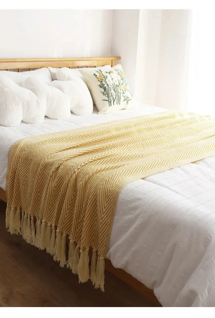 Cobertor Nórdico Listrado Jacquard Amaritta
