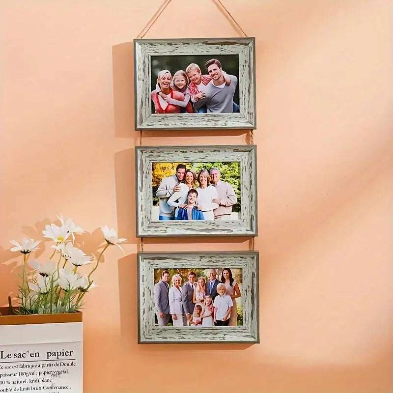 Conjunto de Porta-Retrato de Parede 3 em 1
