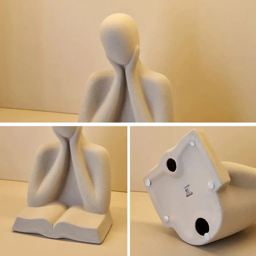 Estatueta Decorativa Pais e Filhos Leitores Amaritta