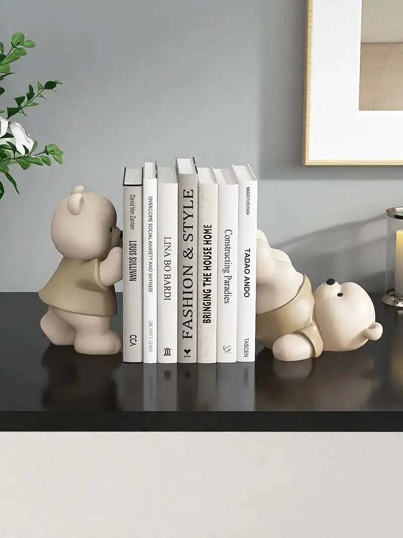 Estatueta Decorativa de Suporte para Livros Ursos Encantadores Amaritta