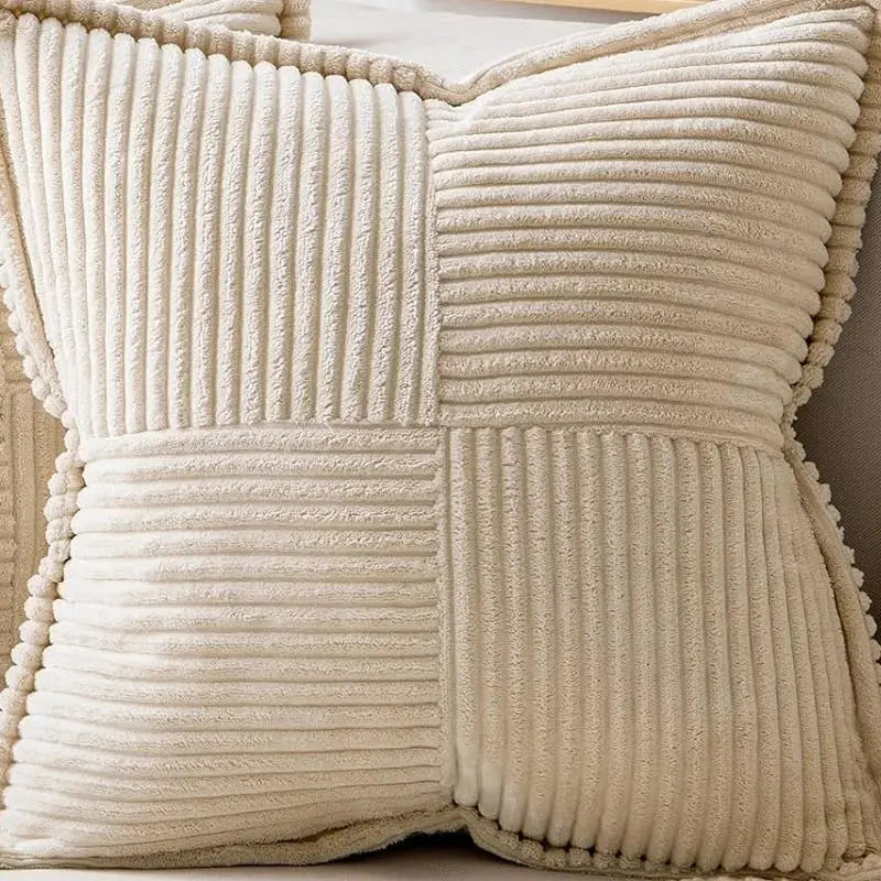 Fronha de Veludo Cotelê de 45x45cm para Decoração de Sofá