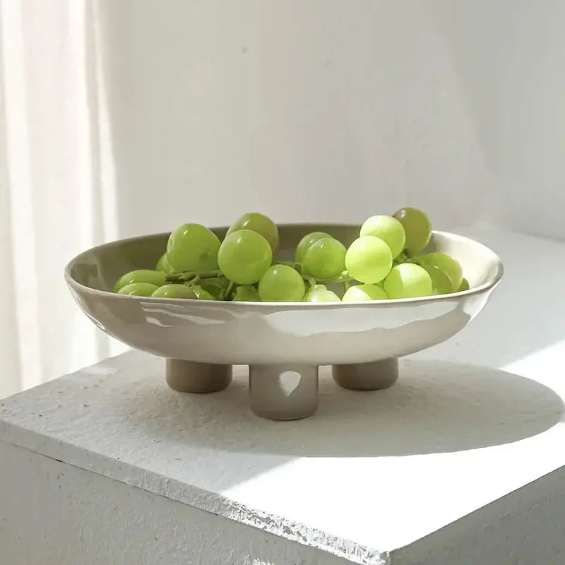 Fruteira de Mesa de Cerâmica Decorativa Casamarella
