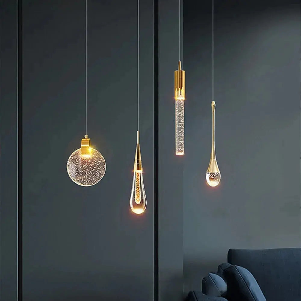 Luminária Pendente LED de Cristal Nórdico Casamarella