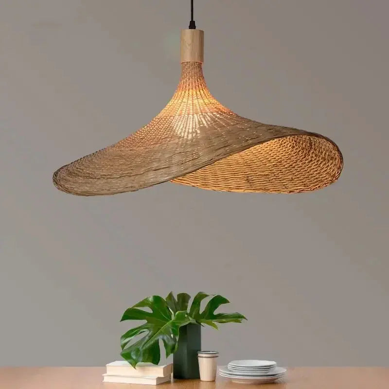 Luminária Pendente de Bambu Artesanal Casamarella