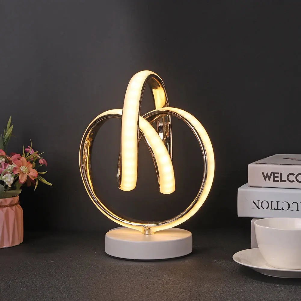 Luminária de Mesa Espiral para Sala de Estar Moderna 86-260 V Casamarella