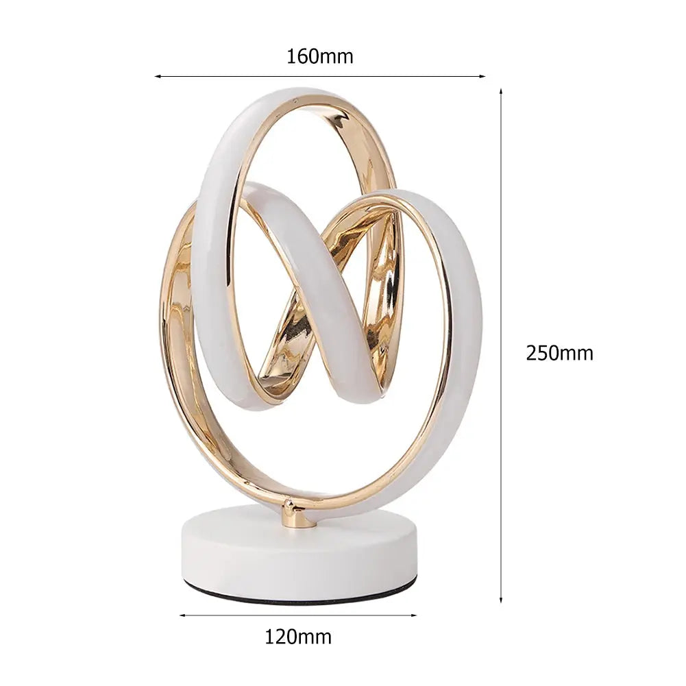 Luminária de Mesa Espiral para Sala de Estar Moderna 86-260 V Casamarella