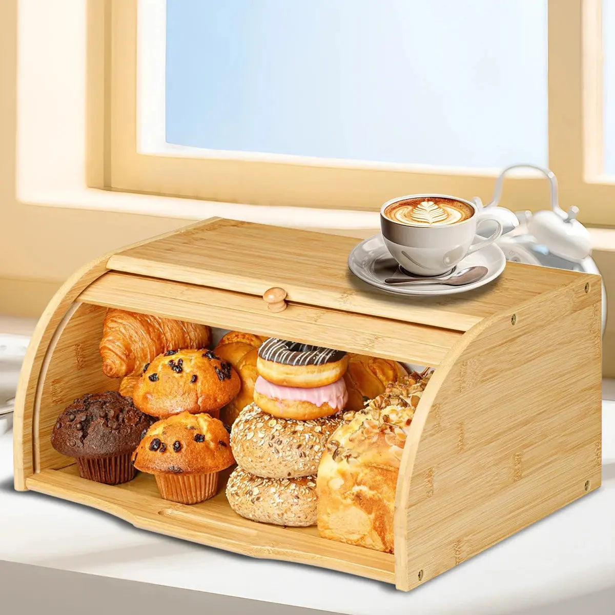 Porta-Pão de Bambu Premium Casamarella