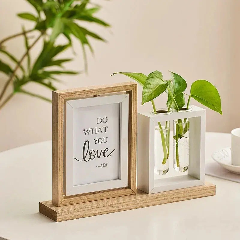 Porta-Retrato Moderno com Vaso Decorativo para Sala de Estar Amaritta