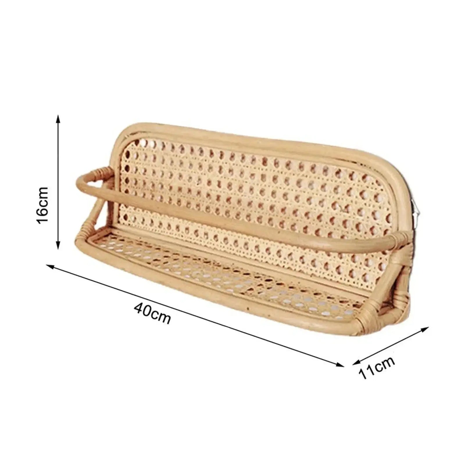 Prateleira Suspensa Decorativa Premium de Rattan Casamarella