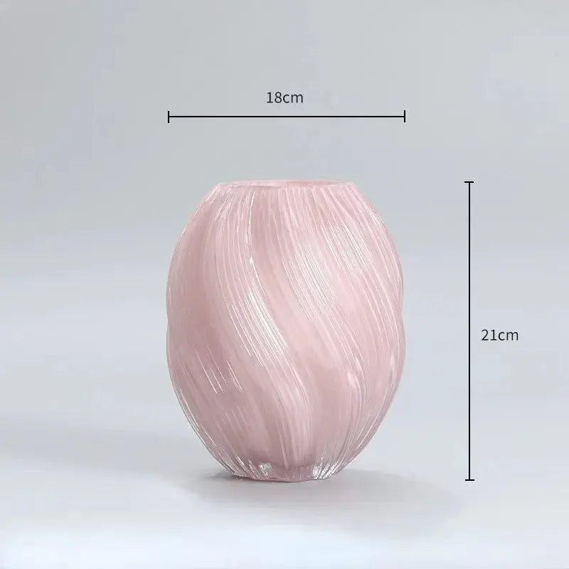 Vaso Decorativo de Vidro Texturizado Amaritta