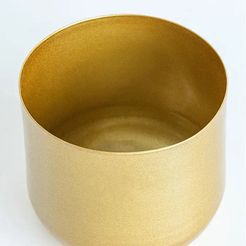 Vaso Dourado de Metal para Plantas Casamarella