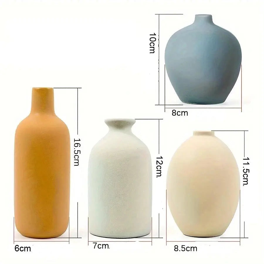 Vasos de Planta Cerâmica Pequeno- 4 pcs Amaritta