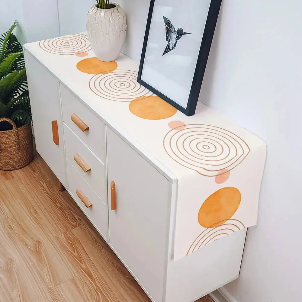 Caminho de Mesa Linho Minimalista Moderno 
