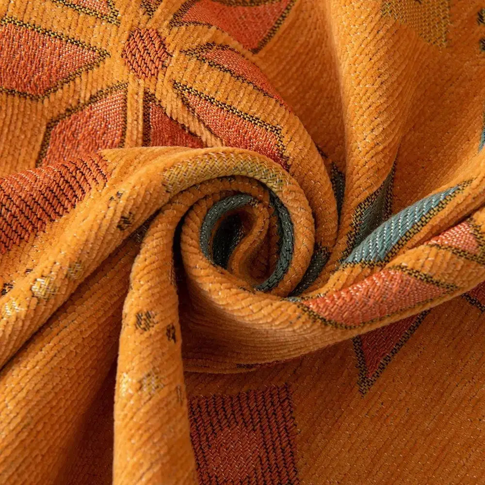 Capa de Sofá Decorativa Boho 100% Poliéster com Estampa Étnica e Franjas Amaritta