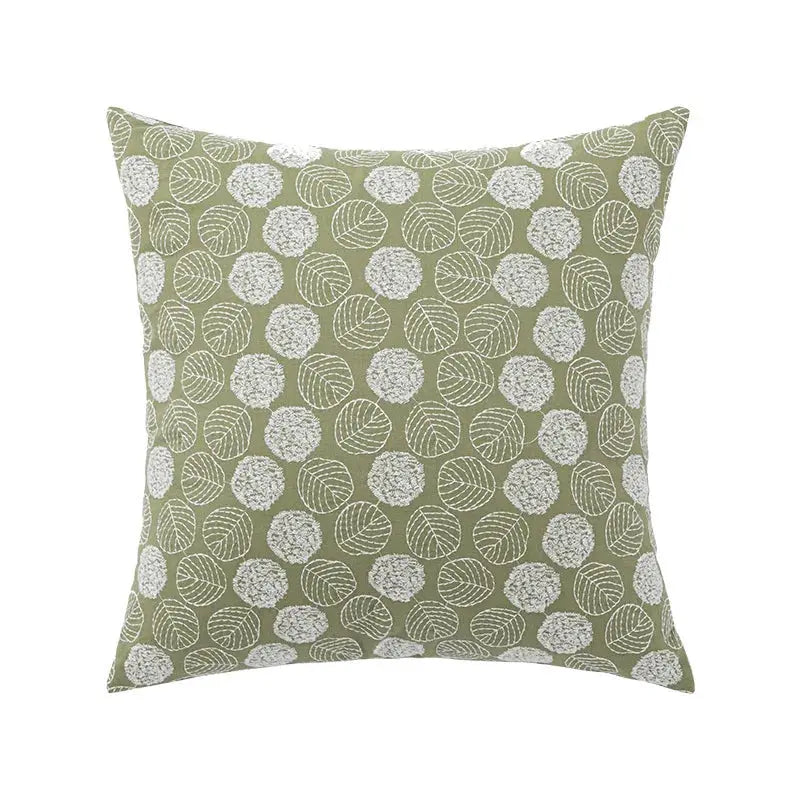 Capa de Almofada Floral Moderna 45x45 cm Verde