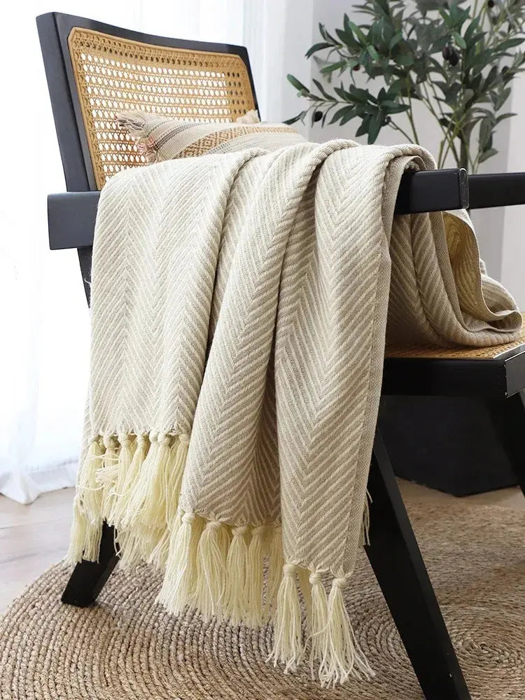 Cobertor Nórdico Listrado Jacquard Amaritta