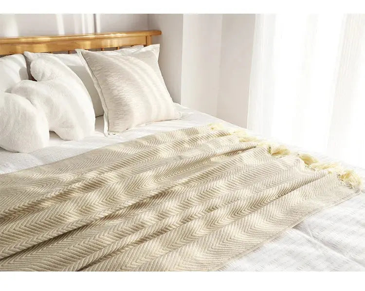 Cobertor Nórdico Listrado Jacquard Casamarella
