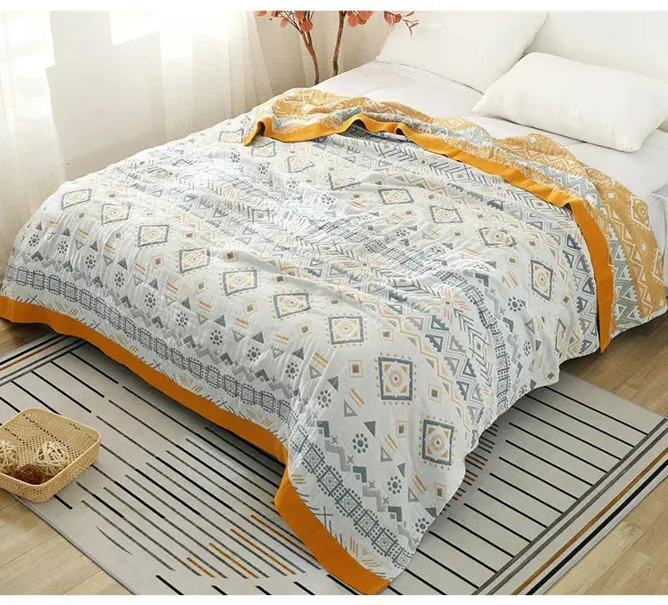 Cobertor de Algodão Leve Estampado Amaritta