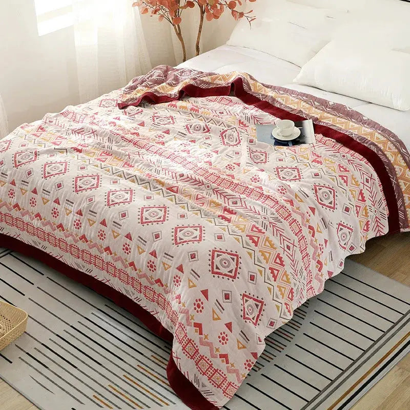 Cobertor de Algodão Leve Estampado Amaritta