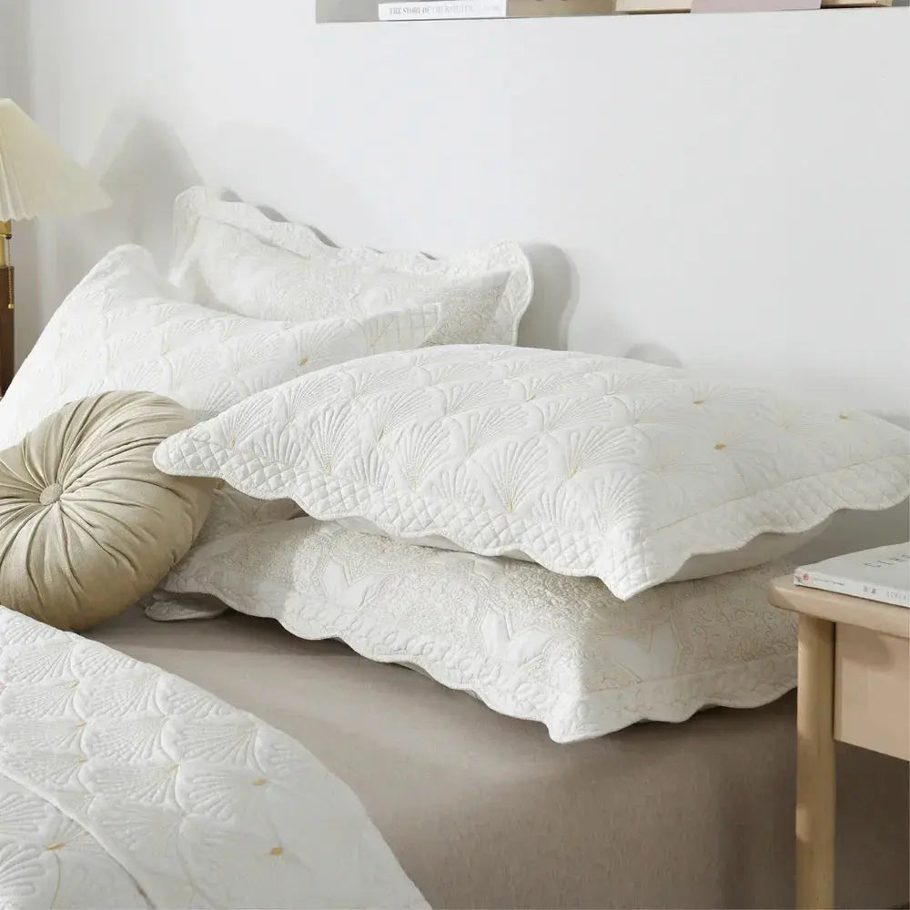 Colcha de Cama Bordada Luxuosa Estilo Europeu 100% algodão, 500 fios| Amaritta