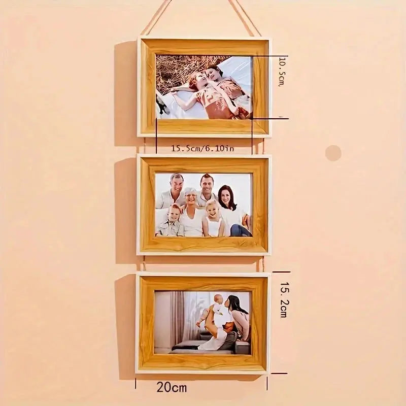 3 porta retratos de parede 20cm por 15.2cm