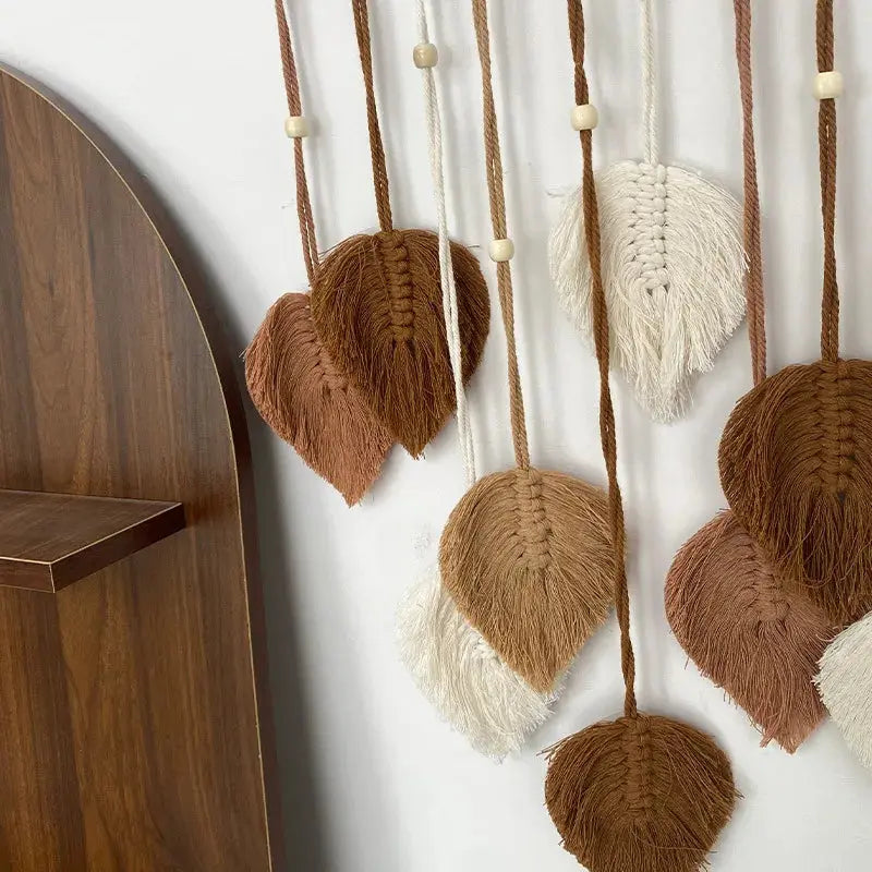 Decoração de Parede Macramê Folhas Trançadas Boho Filtro-dos-Sonhos-em-Macrame-Boho-Chic-Amaritta-