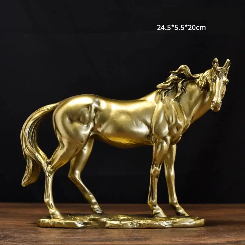 Escultura de Cavalo em Resina Amaritta
