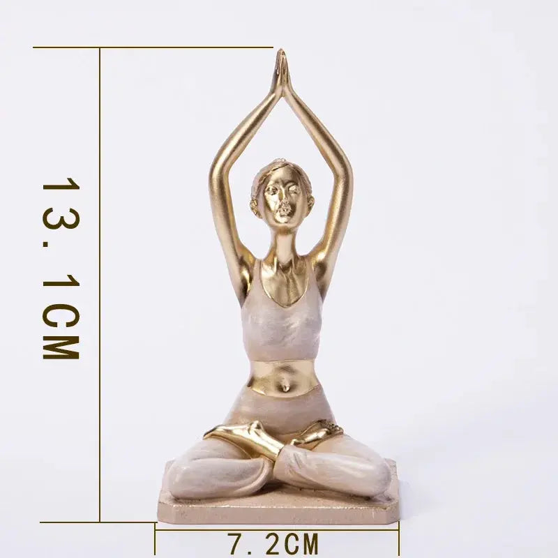 Estatueta Criativa Mulher Praticando Yoga Amaritta