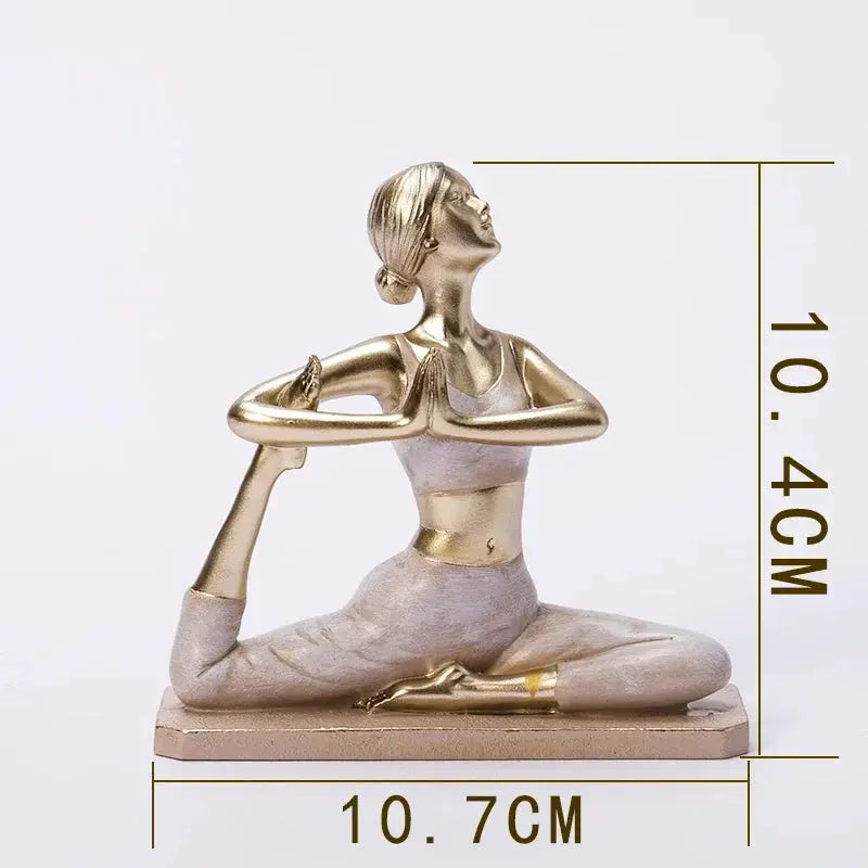 Estatueta Criativa Mulher Praticando Yoga Amaritta