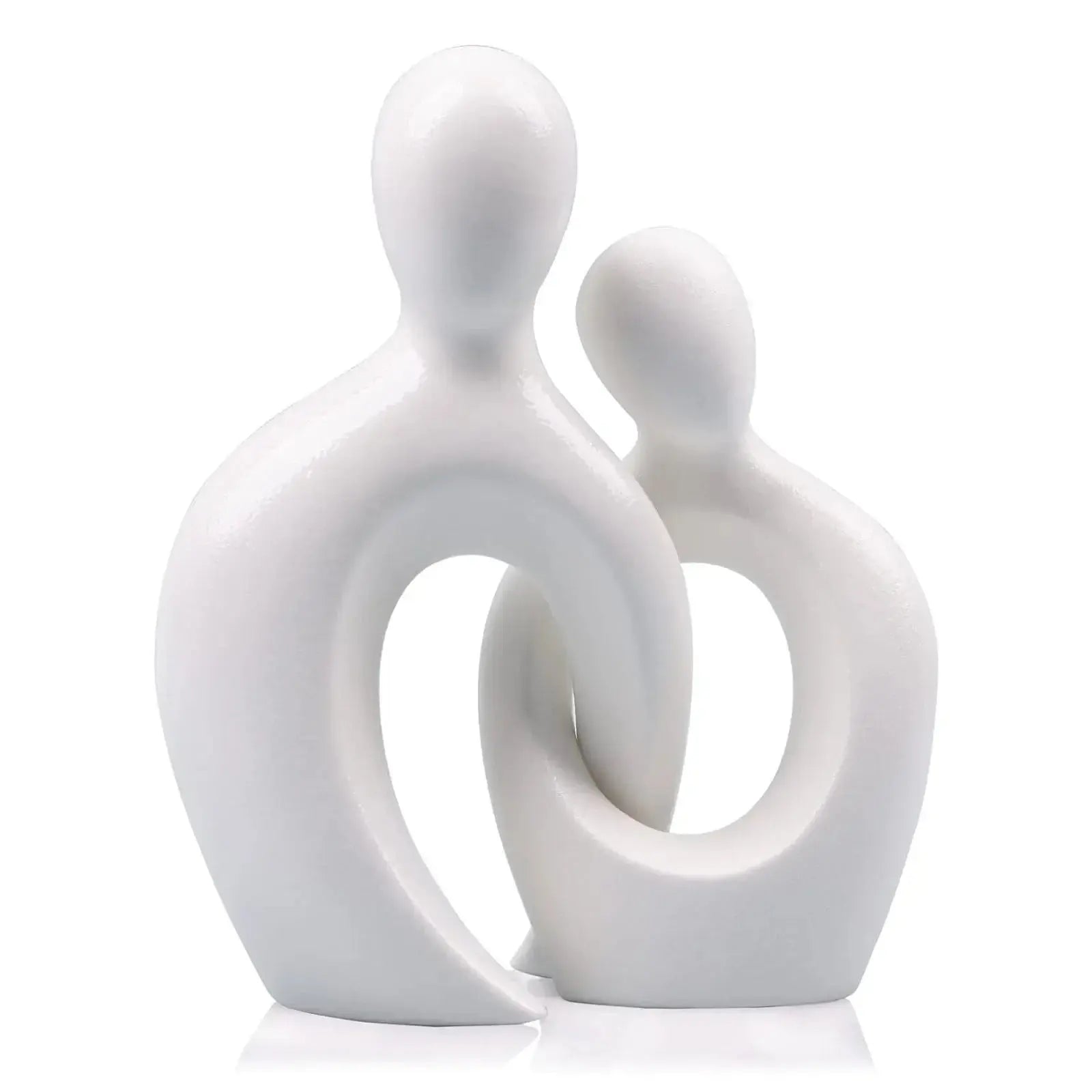 Estatueta Decorativa de Cerâmica Casal Entrelaçado Amaritta