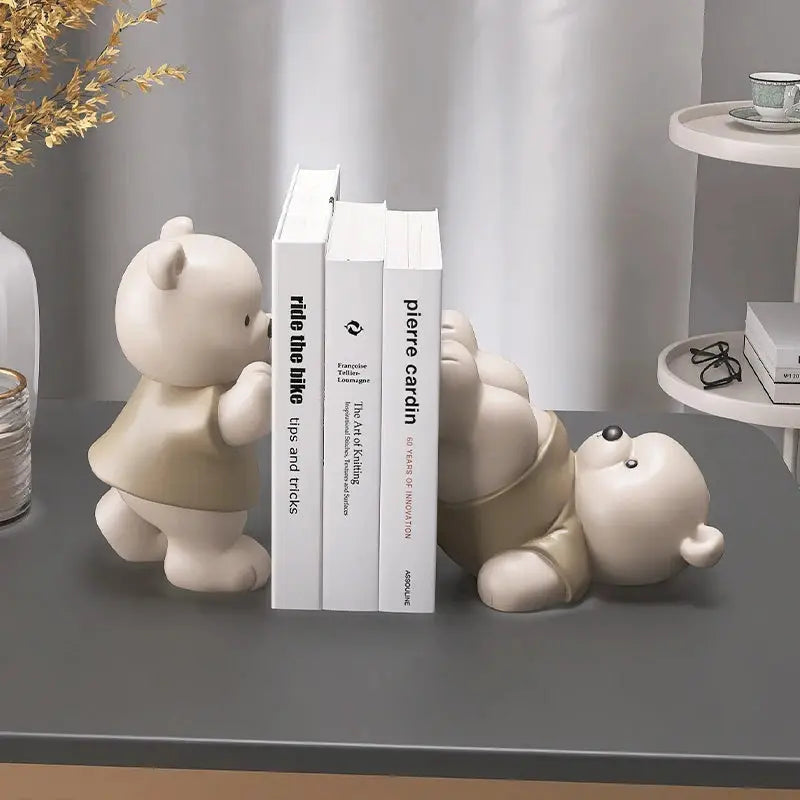 Estatueta Decorativa de Suporte para Livros - Ursos Encantadores Amaritta