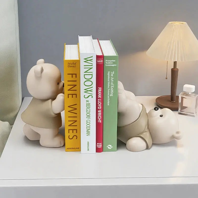 Estatueta Decorativa de Suporte para Livros - Ursos Encantadores Amaritta