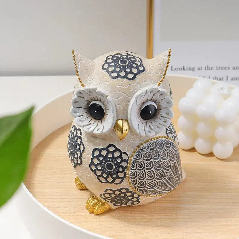 Estatueta de Coruja para Decoração de Mesa Amaritta