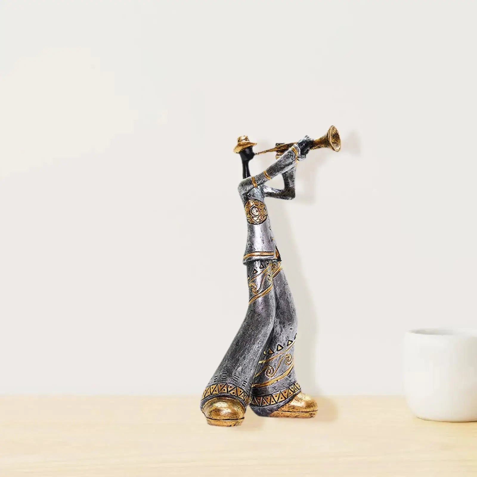 Estatuetas Decorativas de Banda Musical em Resina Amaritta 