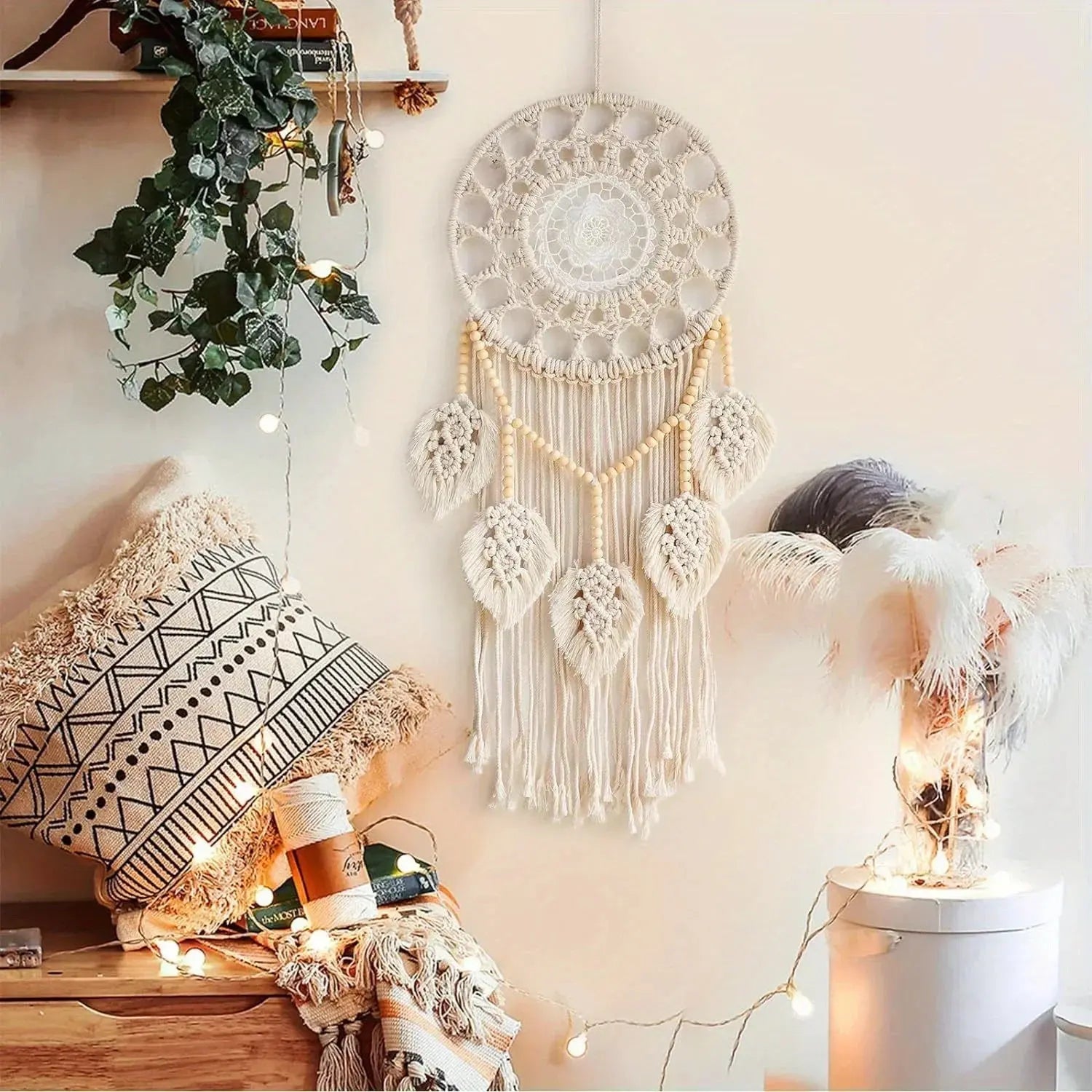 Filtro dos Sonhos em Macramê Boho Chic  Amaritta