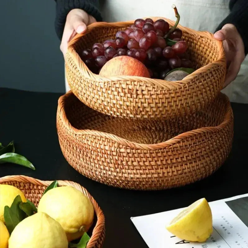 Fruteira de Vime Multiuso Casamarella