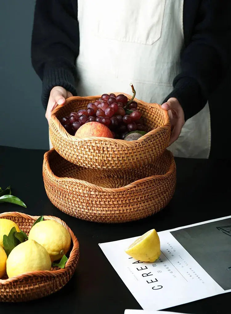 Fruteira de Vime Multiuso Casamarella