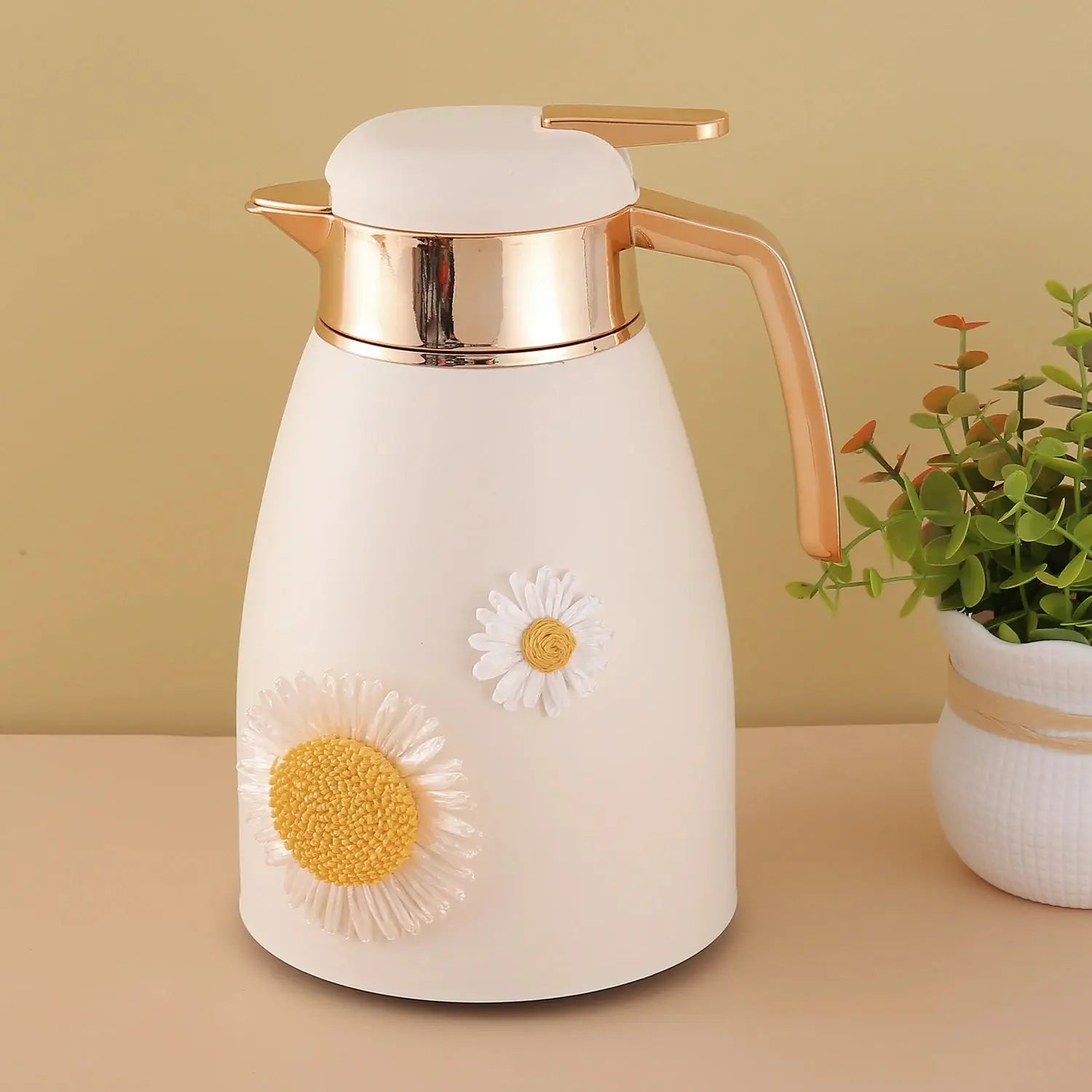 Garrafa Térmica a Vácuo com Design Floral Casamarella