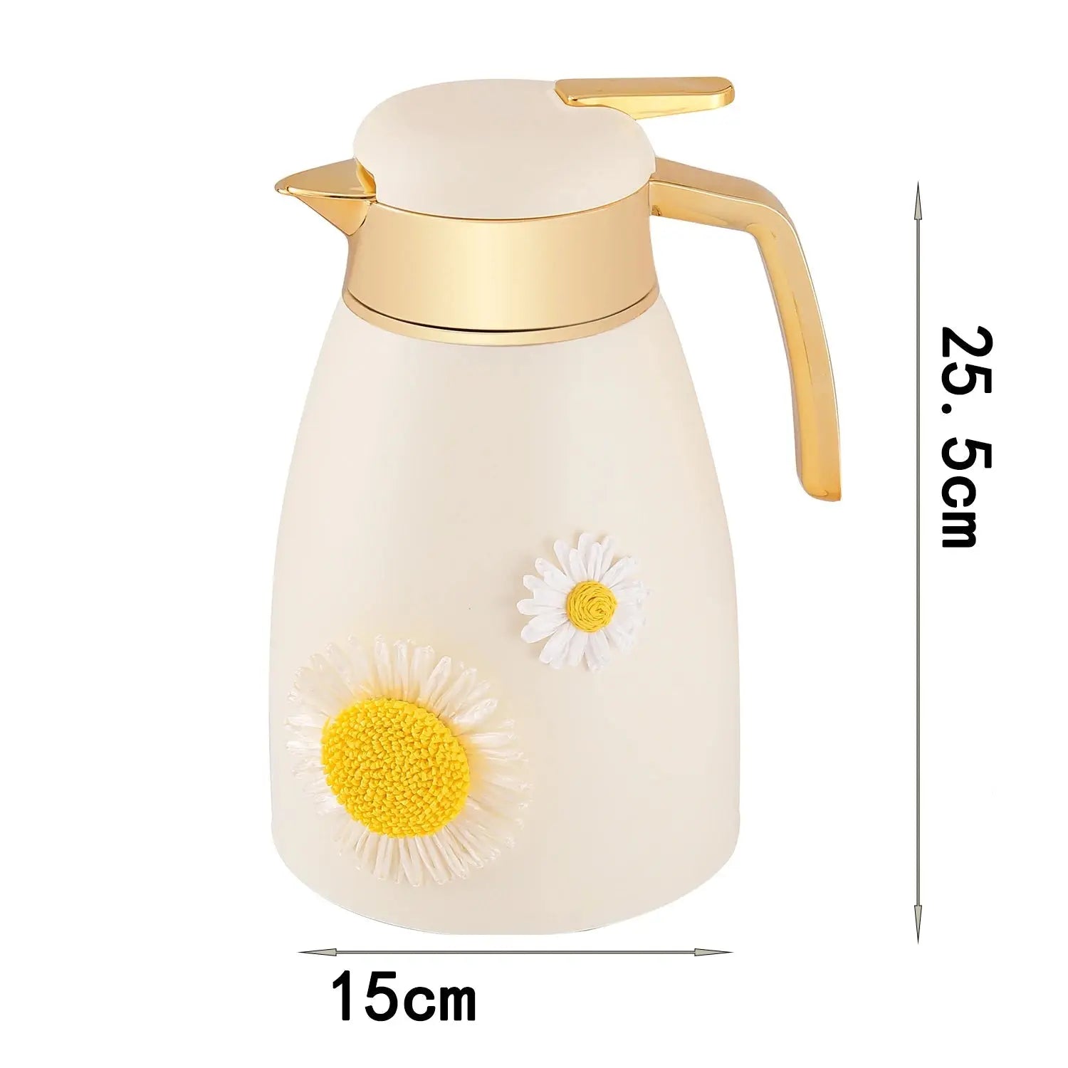 Garrafa Térmica a Vácuo com Design Floral Casamarella