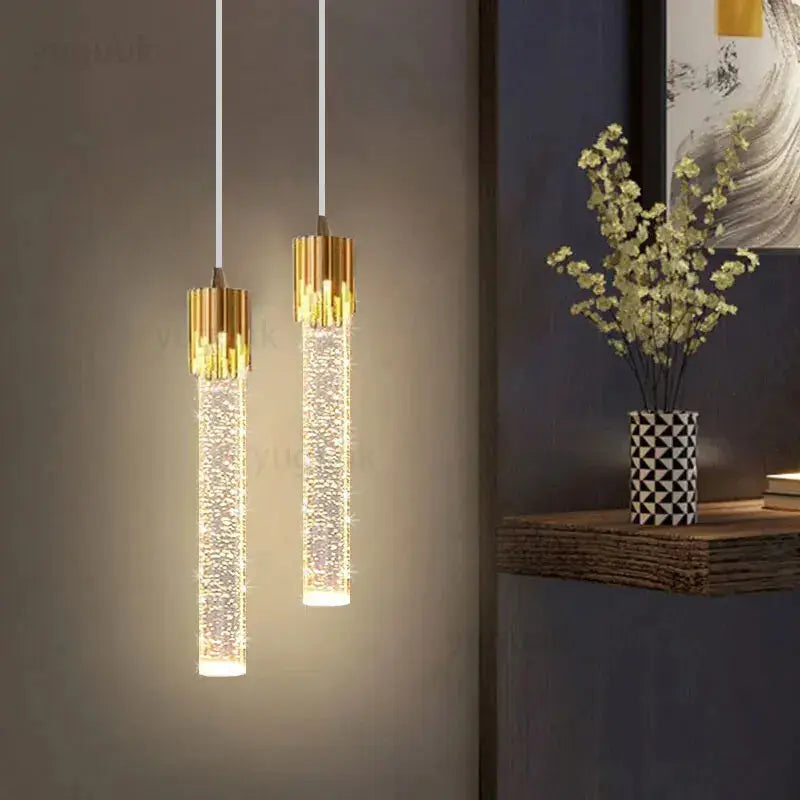 Luminária Pendente LED de Cristal Nórdico Casamarella