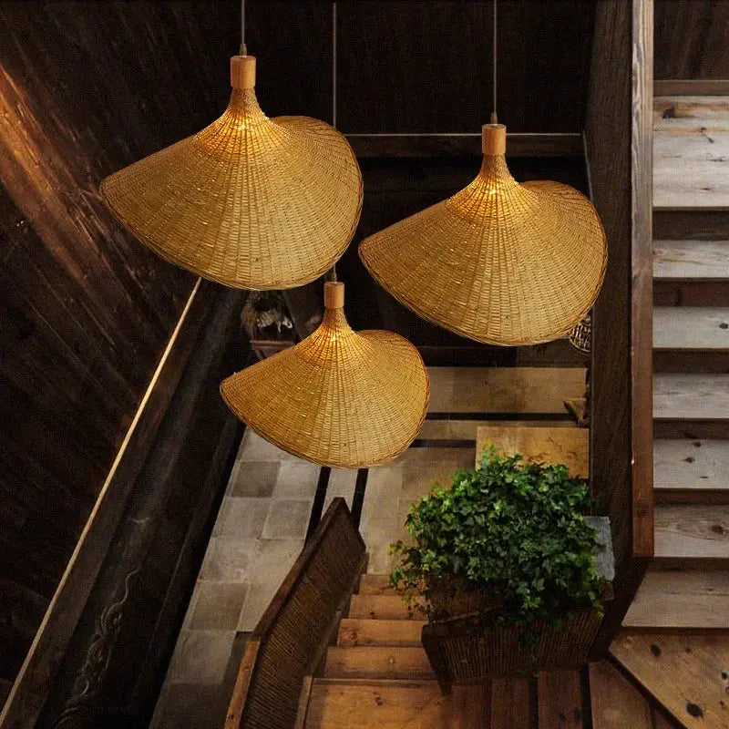 Luminária Pendente de Bambu Artesanal Casamarella
