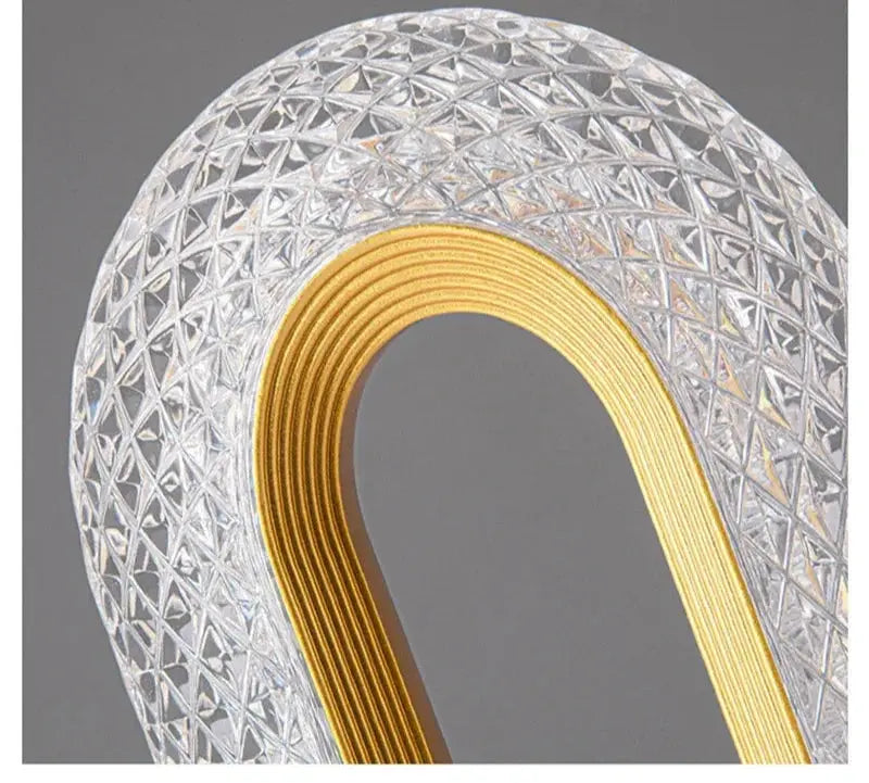 Luminária de Cabeceira LED Oval  de Cristal com 3 Cores Casamarella
