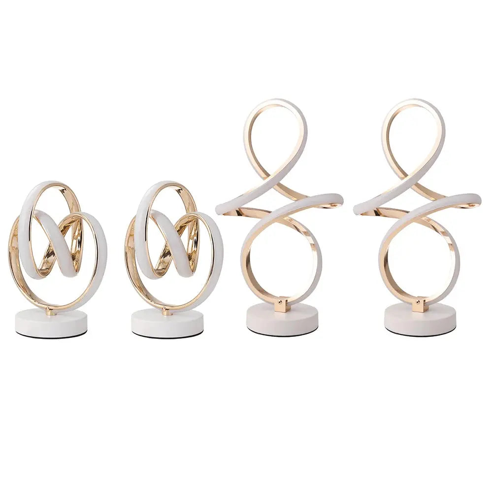 Luminária de Mesa Espiral para Sala de Estar Moderna 86-260 V Casamarella