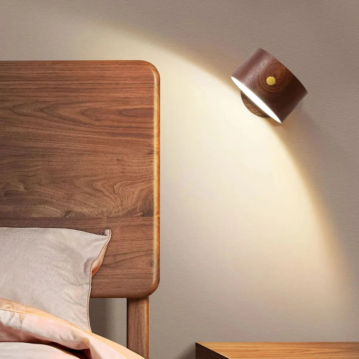 Luminária de Parede LED Sem Fio Com Base Magnética Rotação de 360° e Fundo Adesivo Casamarella