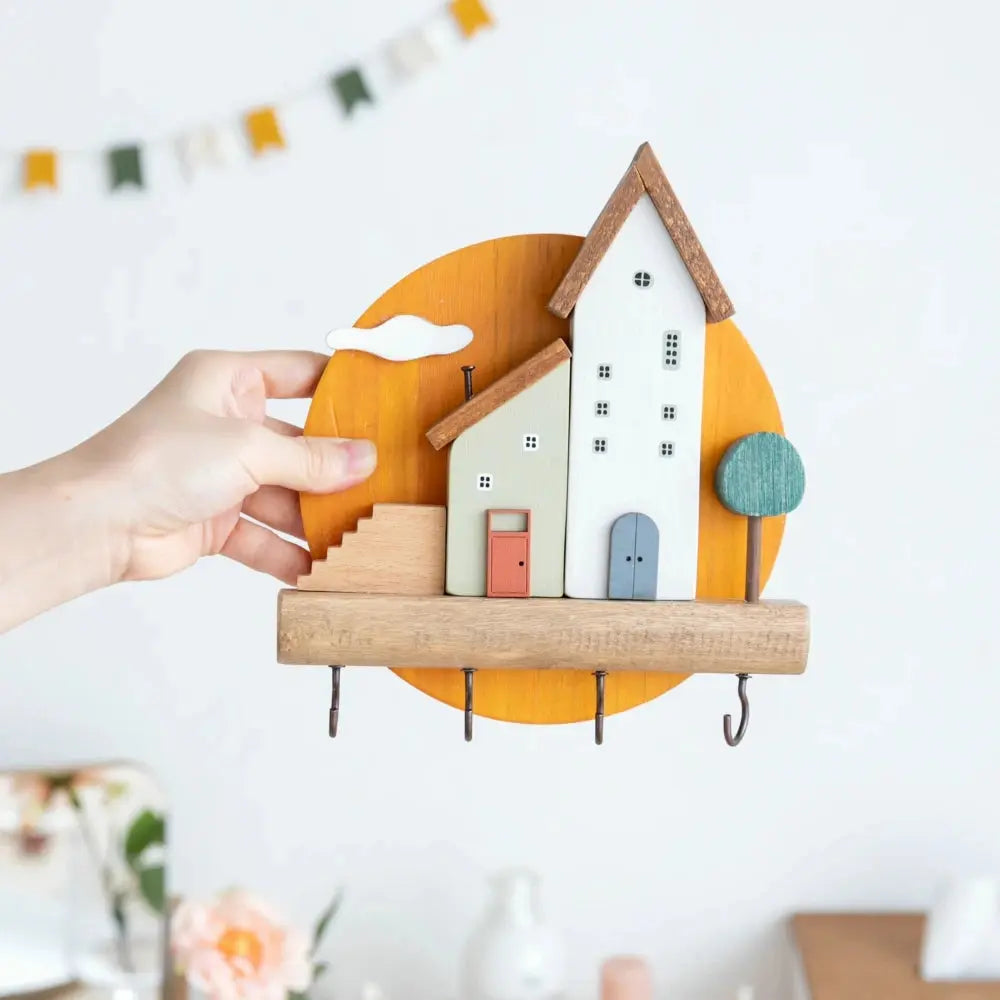 Porta-Chaves de Parede com Prateleira Decorativa Casamarella