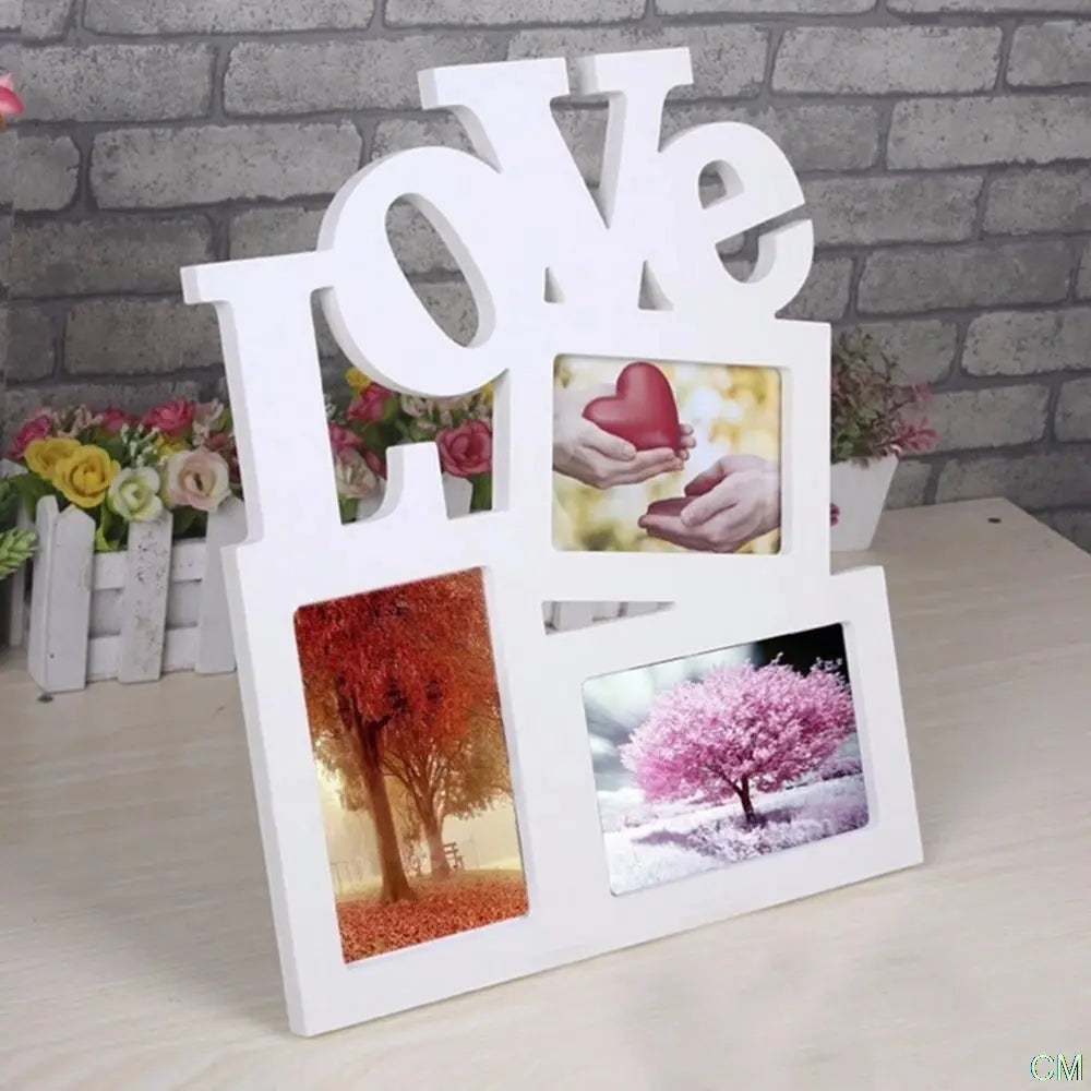Porta-Retrato de Madeira Decorativo Love Casamarella