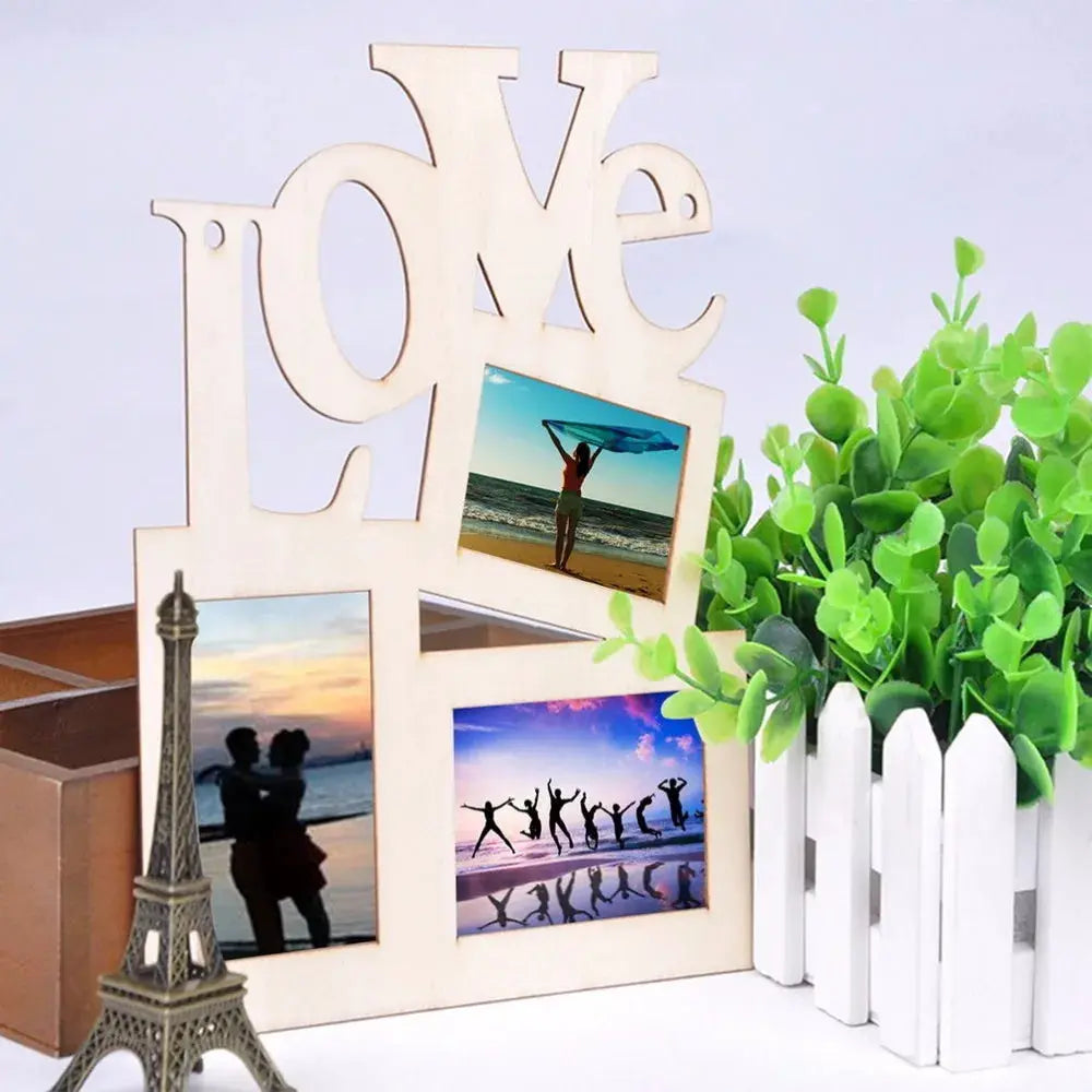 Porta-Retrato de Madeira Decorativo Love Casamarella