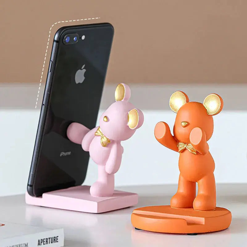 Suporte Decorativo para Celular - Ursinho Charmoso Amaritta