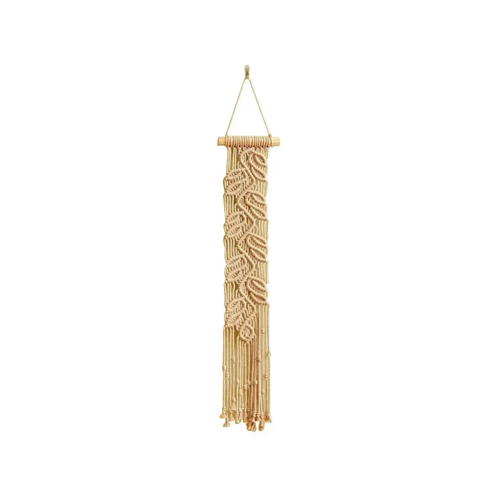 Tapecaria Decorativa Tecida a Mao em Forma de Folhas Amaritta